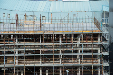 construction site, construction of a building