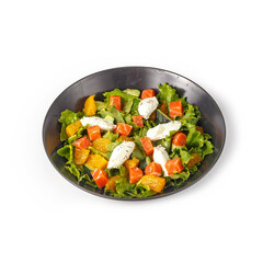 The restaurant's menu dish, a delicious snack for beer. Restaurant serving of the dish. A look from above