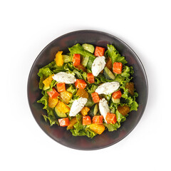 The restaurant's menu dish, a delicious snack for beer. Restaurant serving of the dish. A look from above