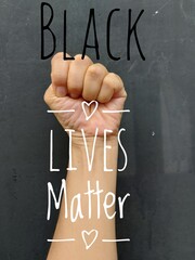 hand writing on a blackboard