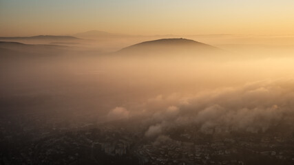 Fototapeta premium Above the morning mist