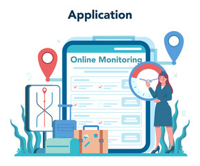 Railway conductor online service or platform. Railway worker