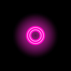 Symbol asexuality. Neon glowing icon. Vector illustration.