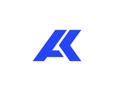 AK KA LETTER LOGO DESIGN VECTOR TEMPLATE. AK Minimalist, Unique, Simple, Creative , Flat, Business, Modern Logo Design. 