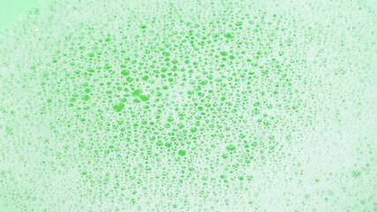 Green lather background, top view.