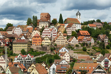 Panorama der Stadt Altensteig im Landkreis Calw, Region Nordschwarzwald