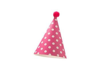 Colorful birthday cap isolated on white