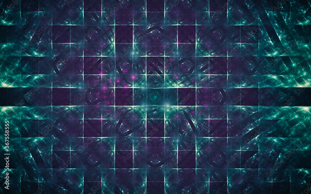 Fototapete digital generated image in the form of abstract geometric shapes of various shades and colors for us