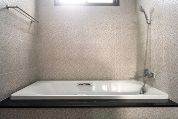 Interior design of house, home, apartment and villa feature bathtub