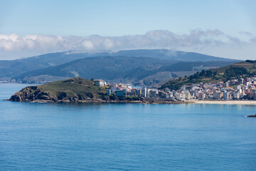 Fototapeta premium Malpica, a fishermen town located in A Coruña, Galicia. Summer holidays 2020 in Spain.