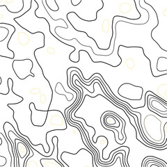 MobileAbstract Topographic Contour Map Template. Abstract composition of black circles and lines on a white background. EPS10 Vector