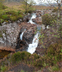 Etive Mor Waterfall in Glencoe