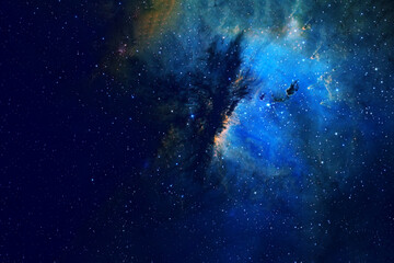 Naklejka na ściany i meble Blue beautiful galaxy. Elements of this image were furnished by NASA.