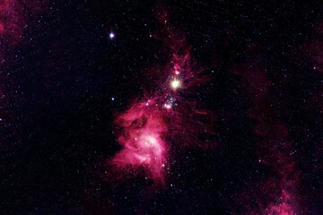 Bright red galaxy. Elements of this image were furnished by NASA.