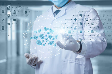 Molecular research concepts in medicine.