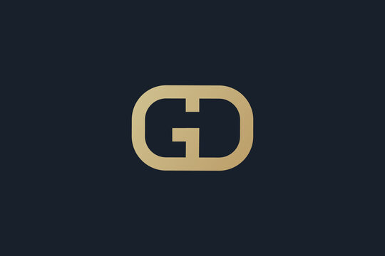 Letter GD logo . abstract letter GD logo design . vector illustration
