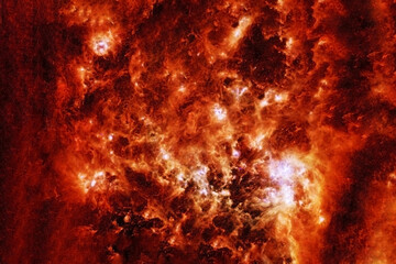 Bright red galaxy. Elements of this image were furnished by NASA.