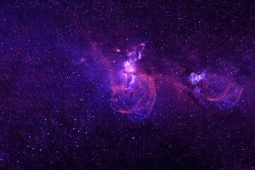 Purple galaxy in deep space. Elements of this image were furnished by NASA.