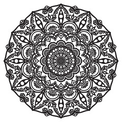 Abstract mandala graphic design decorative elements isolated on white color background for ancient geometric concepts