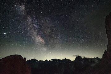 Via Lattea sulle Tre Cime di Lavaredo. Trentino Alto Adige. 