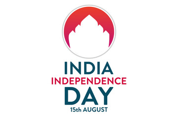 Obraz premium India Independence Day. 15 August. Holiday concept. Template for background, banner, card, poster with text inscription. Vector EPS10 illustration.