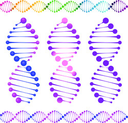 DNA helix loop  abstract vector illustration 