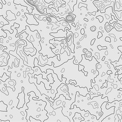 Abstract Topographic Contour Map Template. Abstract composition of black circles and lines on a white background. EPS10 Vector