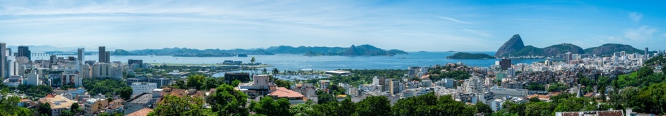 Fototapeta na wymiar Panoramic shot of Santa Teresa, Rio de Janeiro Rio Brazil