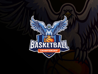 Eagle mascot sport logo design