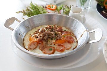Pan Fried Egg with Toppings