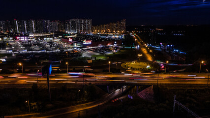 Obraz premium shopping center Mega. Moscow region city of Khimki.night city