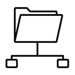 data access folder icon, line style