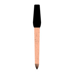 File for manicure. Rose gold and black gradient. Vector illustration.