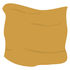 Empty grocery bag icon. Shopping market bag - Vector