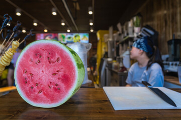 Watermelon seller in Fenghuang Old Town