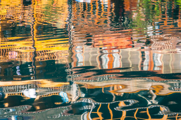Fenghuang Old Town homes reflection in water