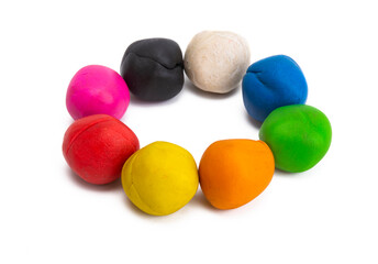colored plasticine isolated