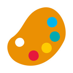 paint palette flat style icon vector design