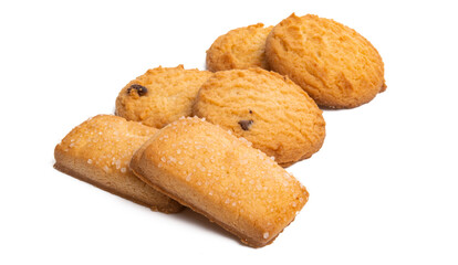 christmas butter cookies isolated