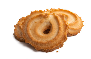 christmas butter cookies isolated