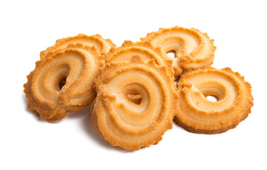 christmas butter cookies isolated