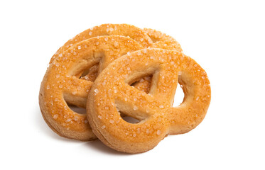 christmas butter cookies isolated