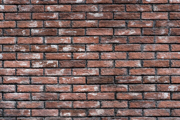 Background of old vintage brick wall texture, closeup