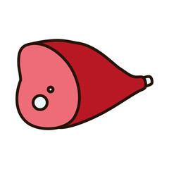 meat line and fill style icon vector design