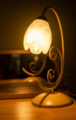 lamp on the table