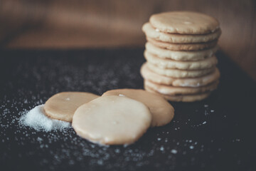 Light Cookies with dark ground