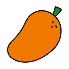 mango fruit line and fill style icon vector design