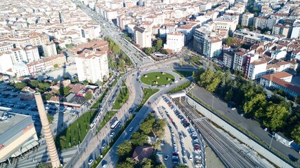 Aerial city view of Eskisehir/Turkey