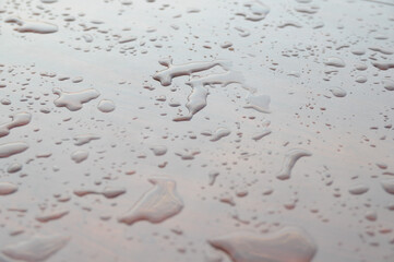 Water droplets on a hard surface 3