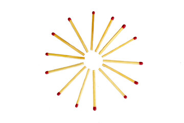 Matches folded in a circle